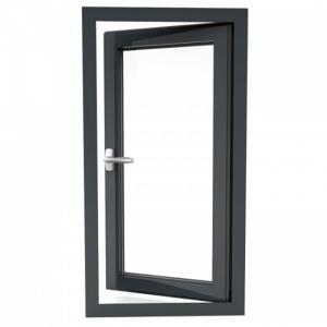 China Double Glazed Black Aluminium Casement Windows ISO9001 wholesale