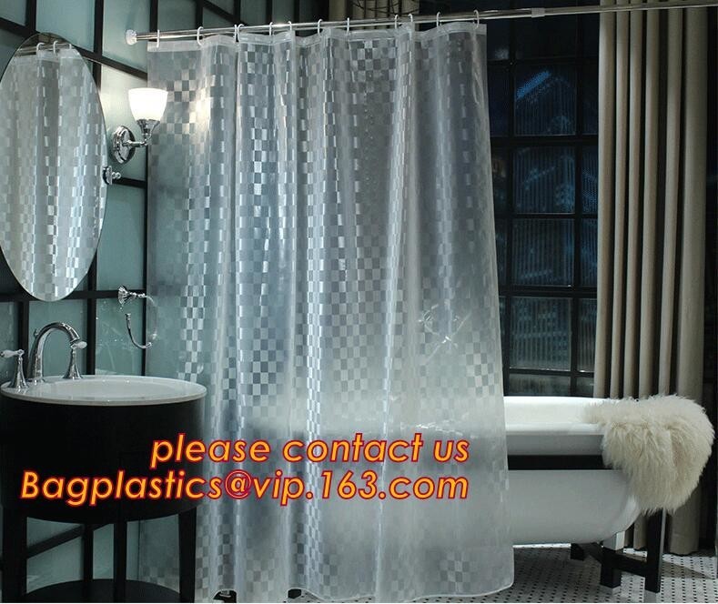 China Stripe Hotel White Polyester Jacquard Shower Curtain,180x180cm maple leaf PEVA theme bathroom accessories shower curtain wholesale