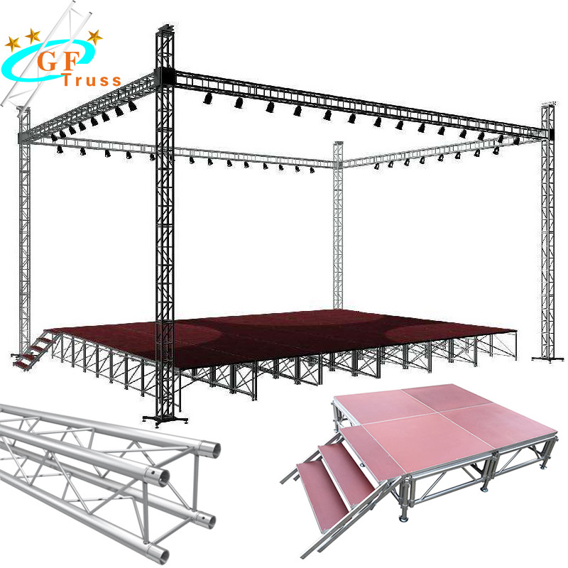 China Outdoor Events Portable Aluminum Stage For Truss Roof Systems wholesale