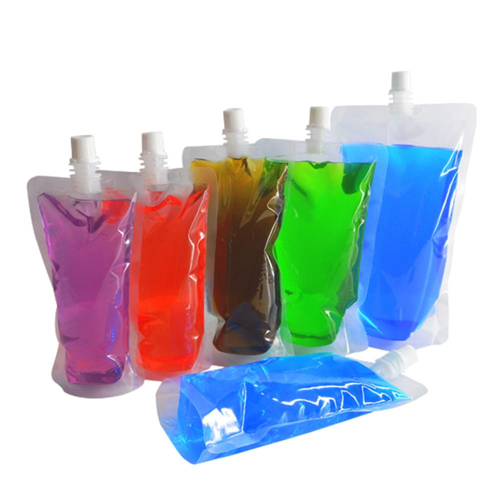 China Reusable Concealable Plastic Drink Pouches For Juice Sauce Shampoo wholesale