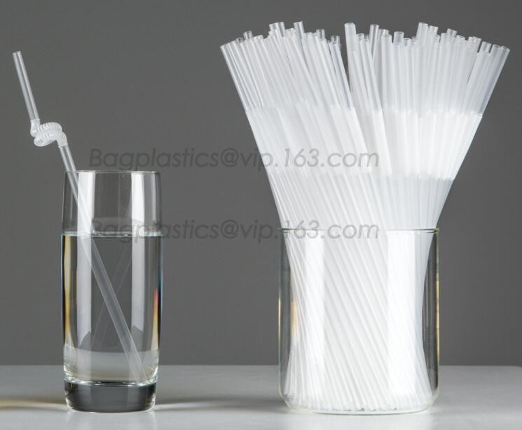 China Disposable cute plastic white straight drinking straw, PLA individually wrapped drinking Straws, PLA straws disposable wholesale