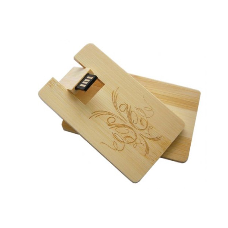 China Wooden USB Business Card Flash Drives Custom Logo, Eco-friendly Wood Card USB Flash Drive wholesale