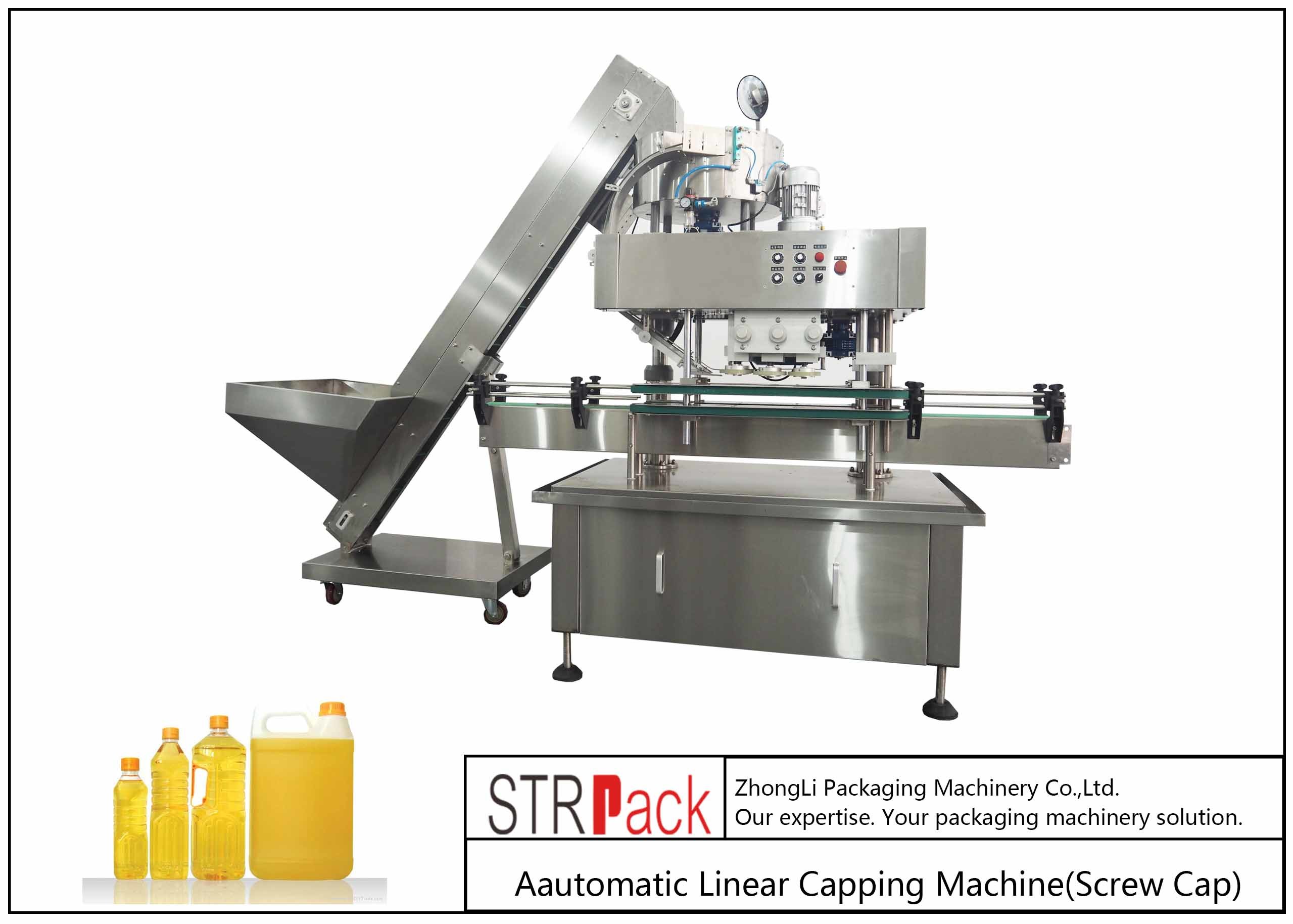 China Intelligent Electric Screw Bottle Capping Machine PCL Control Capacity 40-100 BPM wholesale