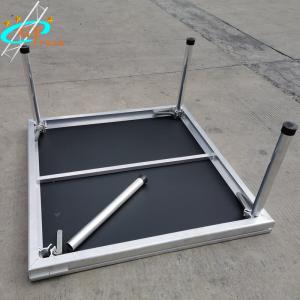 China Black Aluminum Alloy 4 Legs 2.62ft Exhibition Diy Stage Platform wholesale