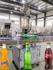 China 1000BPH Linear Carbonated Drink Filling Machine , Glass Bottle Filler wholesale