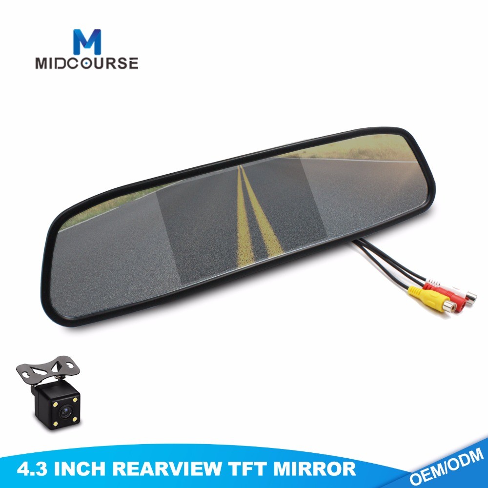 China 4.3 Inch FHD Universal Car Rearview Mirror with Backup Camera wholesale
