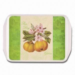 China Melamine Serving Tray, Made of A1/100% Melamine, Customized Designs, Suitable for Promotional Gifts wholesale