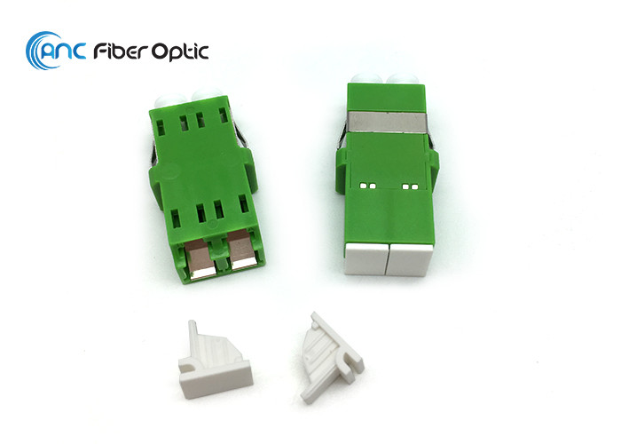 China LAN LC APC Fiber Optic Coupler Flangeless Duplex With Internal Shutter wholesale