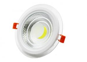 China 10W Cob Dimmable LED Panel Light , Recessed Glass Round LED Panel Downlight wholesale