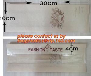 China OEM High Quality Enviromental Clear Window Bread Toast Paper Bags, Brown Kraft Sharp Bottom Food Safe Snack Paper Bags wholesale