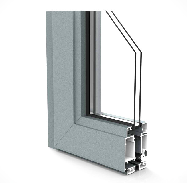 China Large Wall Thickness External Aluminum Swing Doors Waterproof Heat Insulation wholesale
