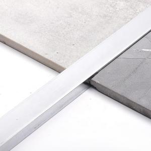 China 6mm Silver Wall Floor Plywood Aluminum Stainless Steel Transition Strip U Shaped wholesale