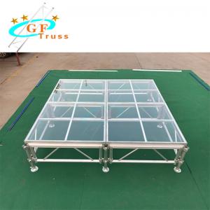China OEM Tempered Glass Wedding Aluminum Stage Platform wholesale