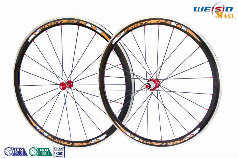 China Road Bike 700c 38mm Aluminum Bicycle Wheels AA6063 T5 Customized Size 12" to 22" wholesale