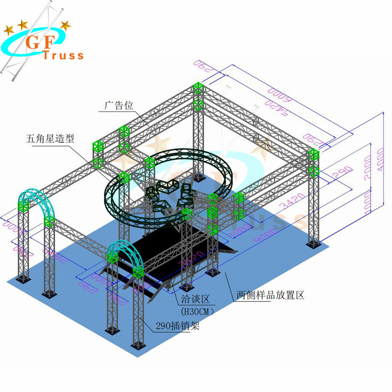 China 6082 Square Goal Post Truss For DJ Tradeshows Stage wholesale