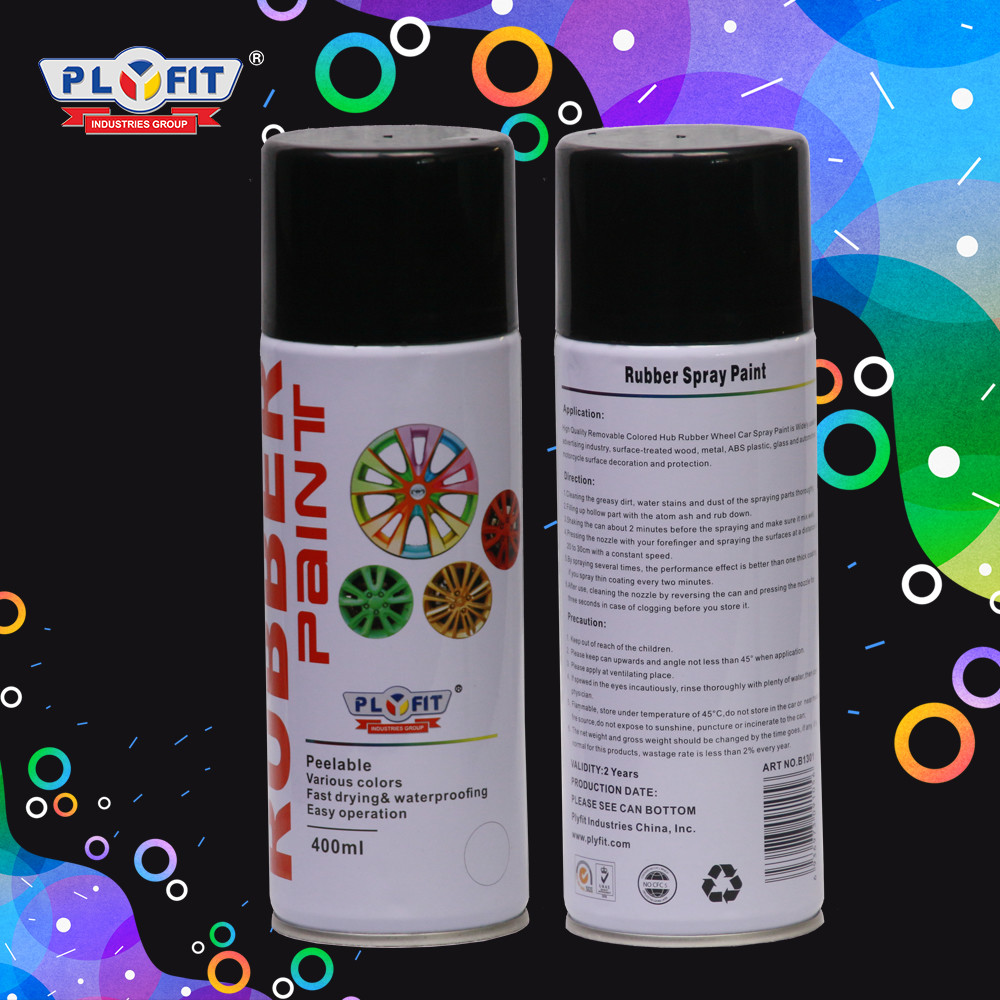 China PLYFIT 400ml Rubber Spray Paint Florescent Color fast drying For Car wholesale