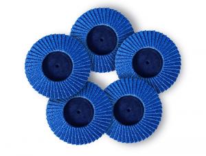 China Fine Grit Mini Flap Disc Zirconia 50mm100mm Multi Size Available 8mm Thick wholesale