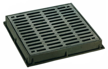 China Dished Square Round Cast Iron Drain Grate Covers Cast Metal Driveway Drainage Grates wholesale