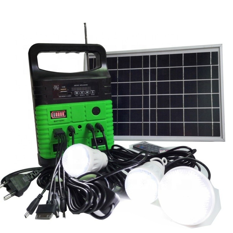 China Portable Lithium Ion Battery Solar Energy System 10w 6v All In One Solar Power Generator With MP3& FM Radio SL0610 wholesale