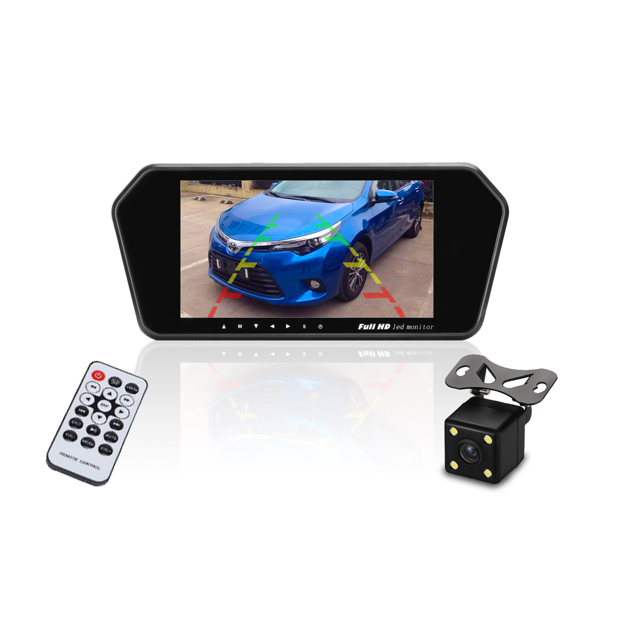 China Waterproof Night Vision 1080p Backup Camera and Rear View Mirror with 7 Inch LCD Monitorr/ Remote Control wholesale
