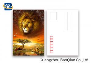 China Lion Pattern 3D Lenticular Postcards 3D Souvenir For Tourist Promotion Gift wholesale