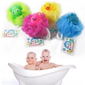 China Bath Shower Bath Sponge Shower Loofahs Balls 60g/PCS for Body Wash Bathroom Men Women- Set of 4 Flower Color wholesale