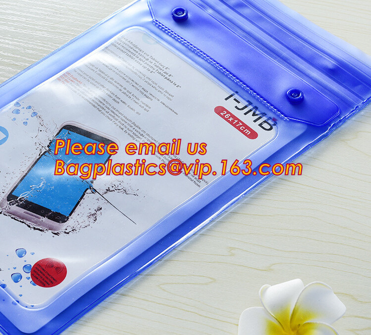 China Custom printed phone accessories plastic pvc zipper bag, PVC Waterproof Phone Pouch,Phone Waterproof Bag With A Luminous wholesale