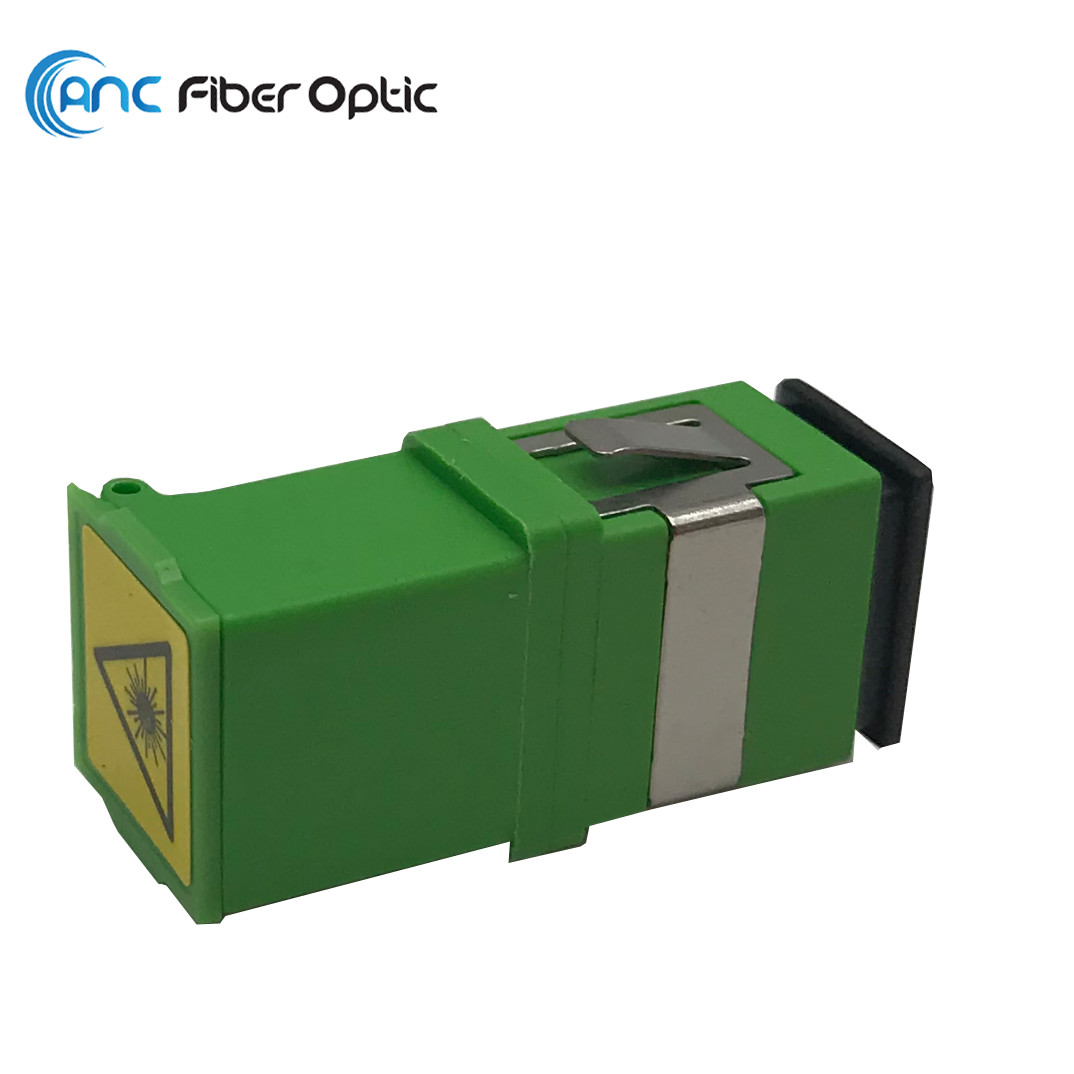 China SM Flangeless Fiber Optic Adapters Simplex Auto Shutter SC APC Adapter wholesale