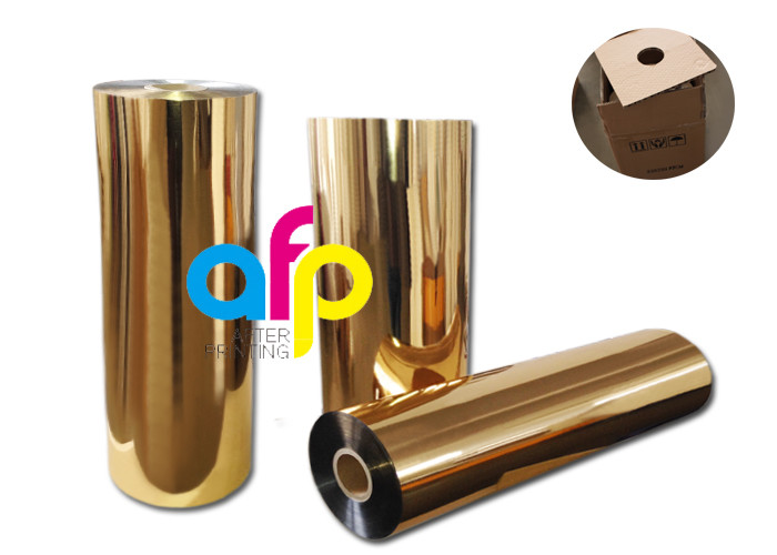 China Pet Gold Silver Polyester Metalized Thermal Lamination Film Roll Corona Treated wholesale
