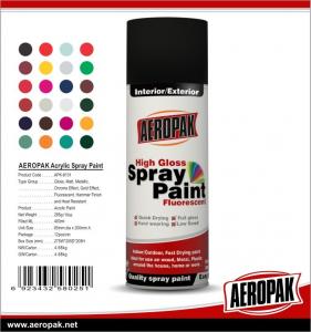 China Colorful with fast dry all purpose spray paint Acrylic Resin AEROPAK painting wholesale