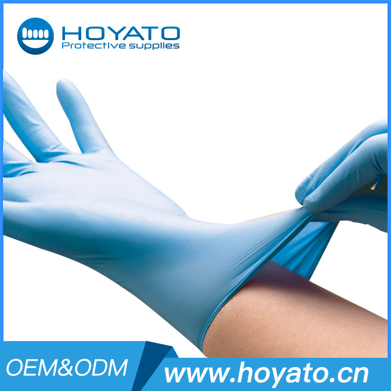 China Wholesale HOYATO clean room Blue Nitrile Gloves wholesale