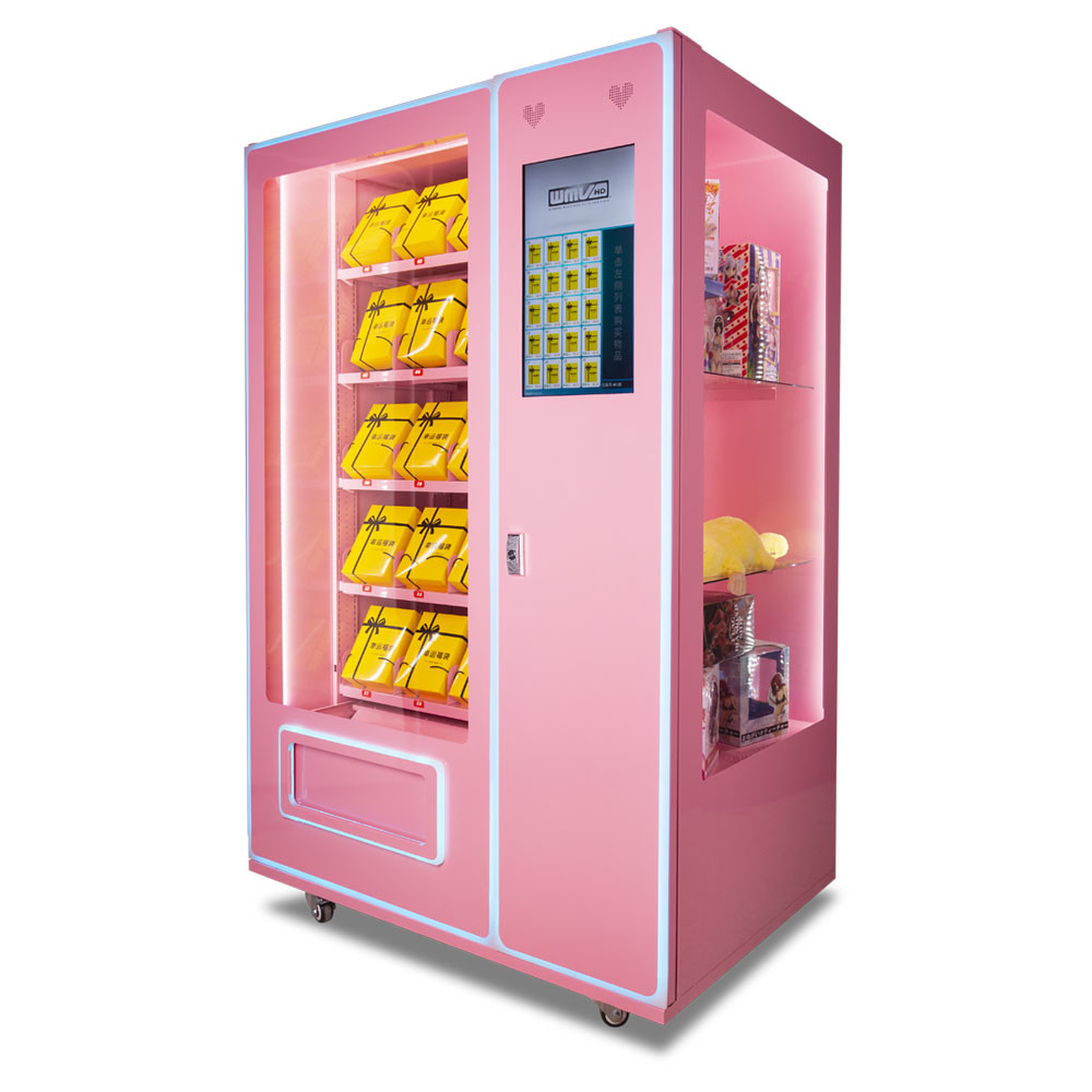 China Automatic Soft Drink Vending Machine , 24 Hours Pink Sweet Commercial Vending Machine wholesale