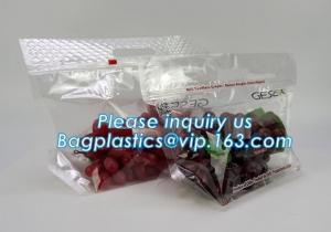 China frosted reclosable zipper plastic bags with slider ziplock, round bottom slider grape bag/table grape bag used in graper wholesale