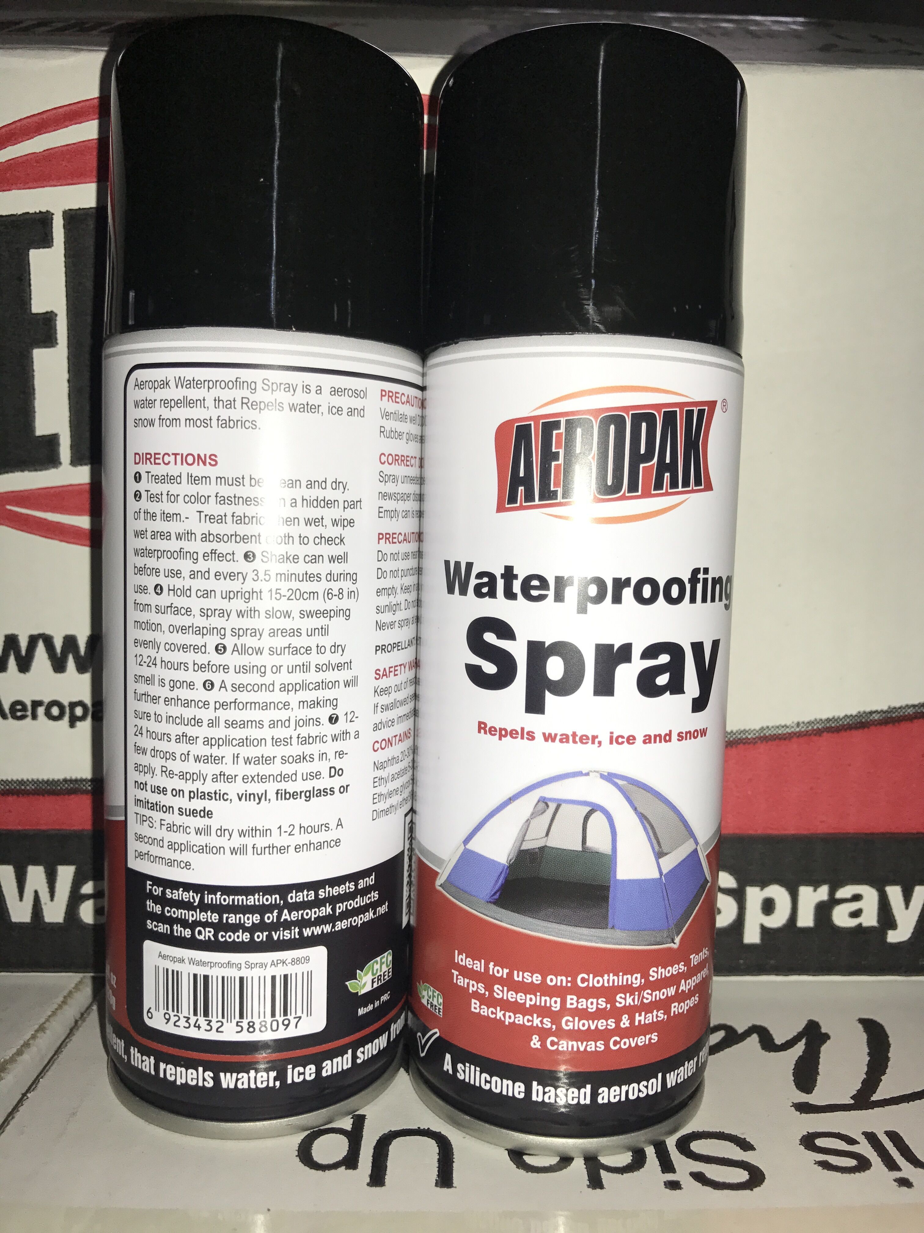 China AEROPAK high performance protection spray waterproof spray for shoes, clothes, tents wholesale