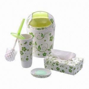 China Bathroom Set, Made of Melamine, for Promotional and Gift Purposes, Customized Designs are Accepted wholesale