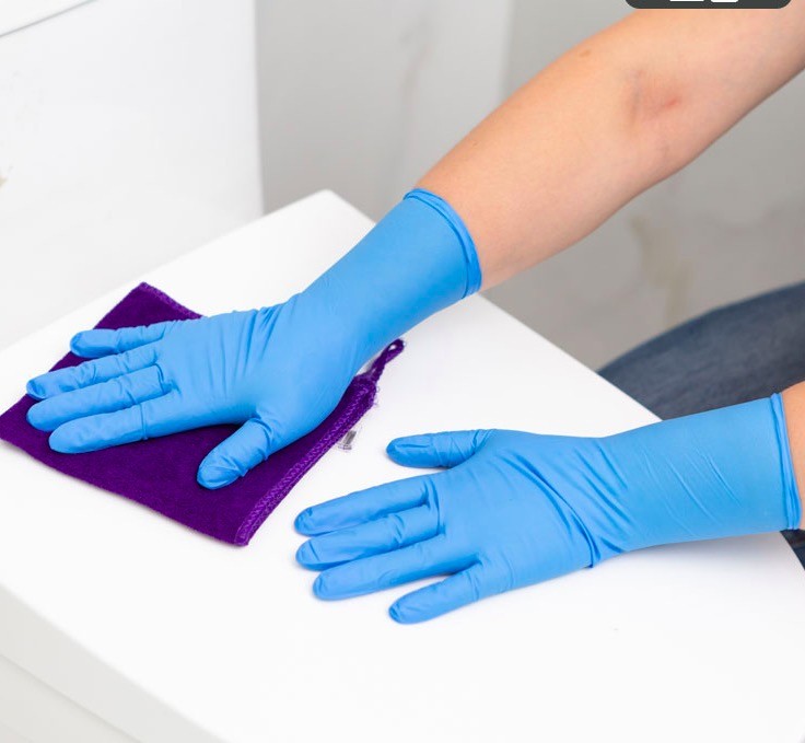 China Disposible Powder Free Nitrile Gloves Blue Black Color Size From S To XL wholesale