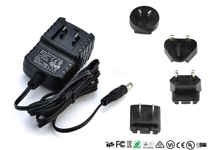 China EN60065 EN60950 Interchangeable Power Adapter Detachable Plug 9V 0.5A 1A 1000mA wholesale