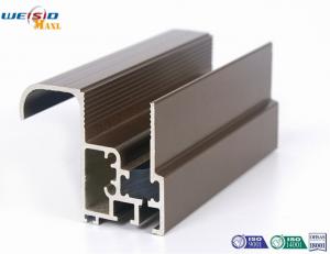 China Aluminum Construction Profiles Sliding Windows With Coffee Powder Coated / Double Glazed wholesale