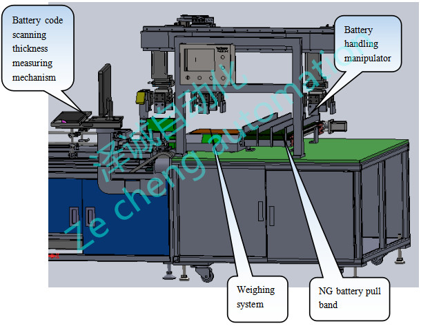 China Simple Laser Sealing Machine Lithium Battery Thickness Measuring Weighing Machine wholesale