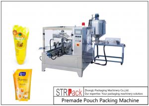 China Liquid Premade Pouch Packing Machine Rotary With Paste Filler wholesale