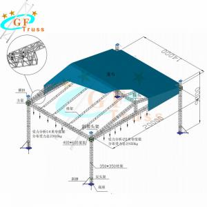 China Lighting Aluminum Truss Roof Systems Ground Supports 12M Height wholesale