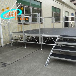 China Movable Easy Install Foldable Assembly Portable Steel Truss Design Black Stage wholesale
