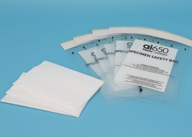 China Biohazard Specimen 95kPa Bags Flexo Printing With Absorbent Pocket wholesale
