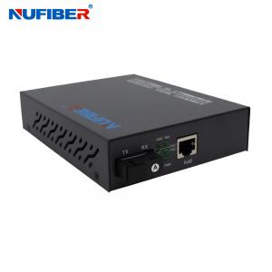 China 10/100/1000M Fiber Optical Media Converter Simplex SM 1310nm/1550nm AC220V Power Cable Internal Power Supply wholesale