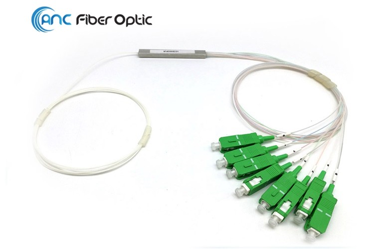 China PON Networks Fiber Optic Coupler Splitter 1x8 Mini Tube Colored Or White wholesale