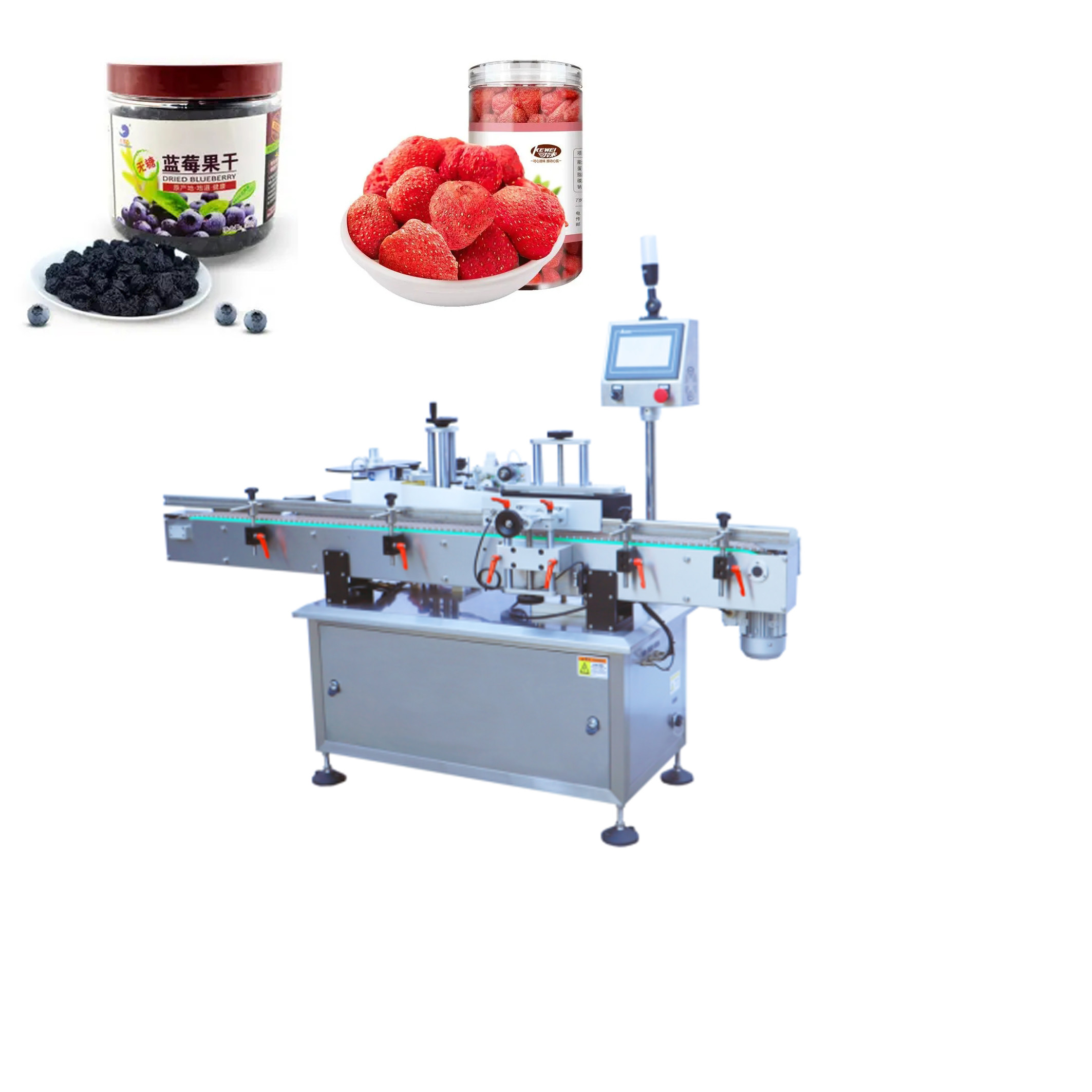 China Fully Automatic Labeling Machine Sticker Labeling For Round Bottle Candy Bottle wholesale