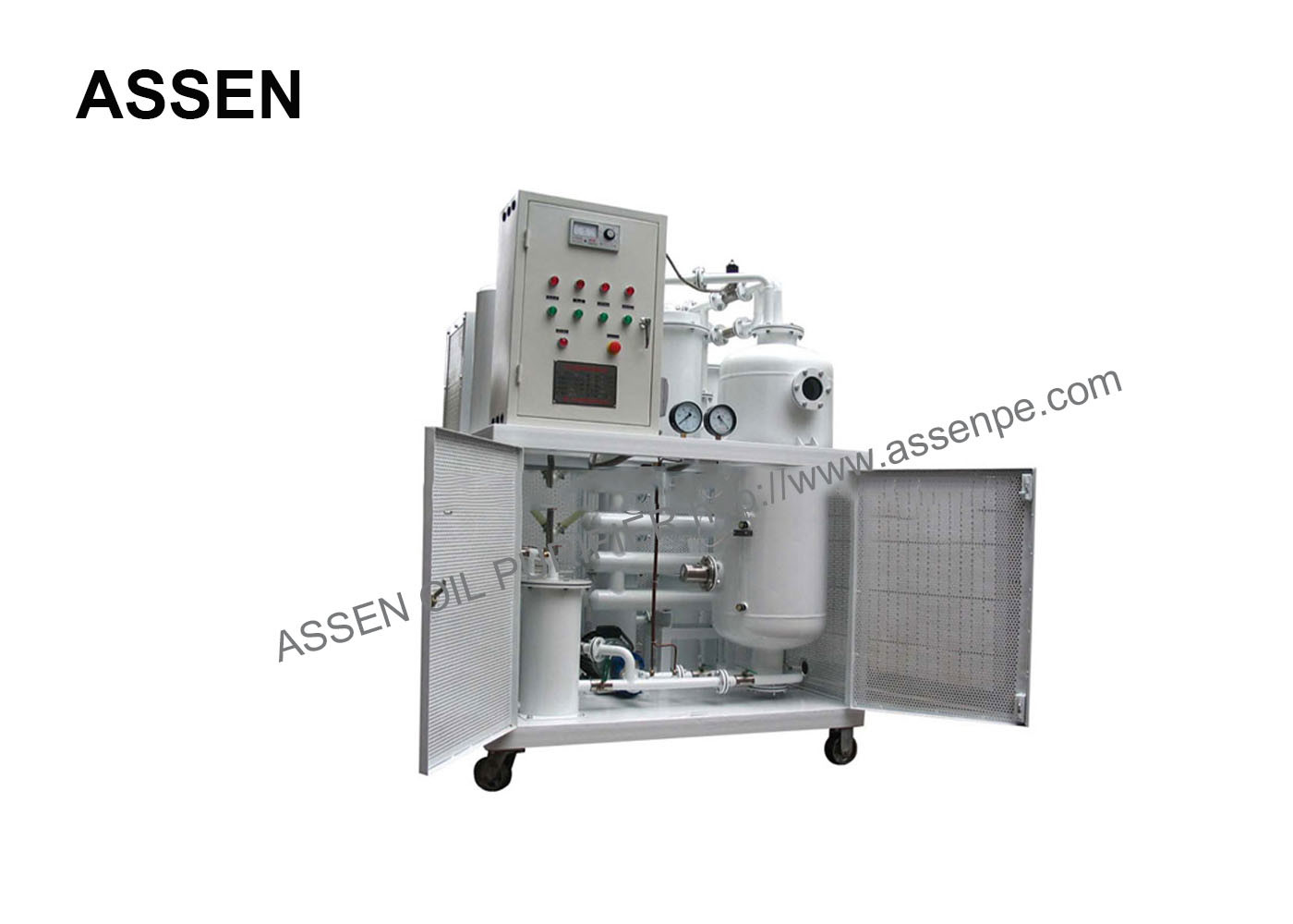 China Brand New White Color type Vacuum Lubricating Oil Purification System Plant,Lube Oil Recycling machine wholesale