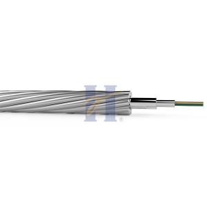 China SS Tube OPGW 24 Fiber Optical Ground Wire Cable G652D G655 Gel Free wholesale