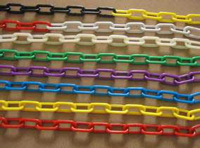 China High Strength Plastic Link Chain , Plastic Barricade Chain For Garden / Swimming Pool wholesale
