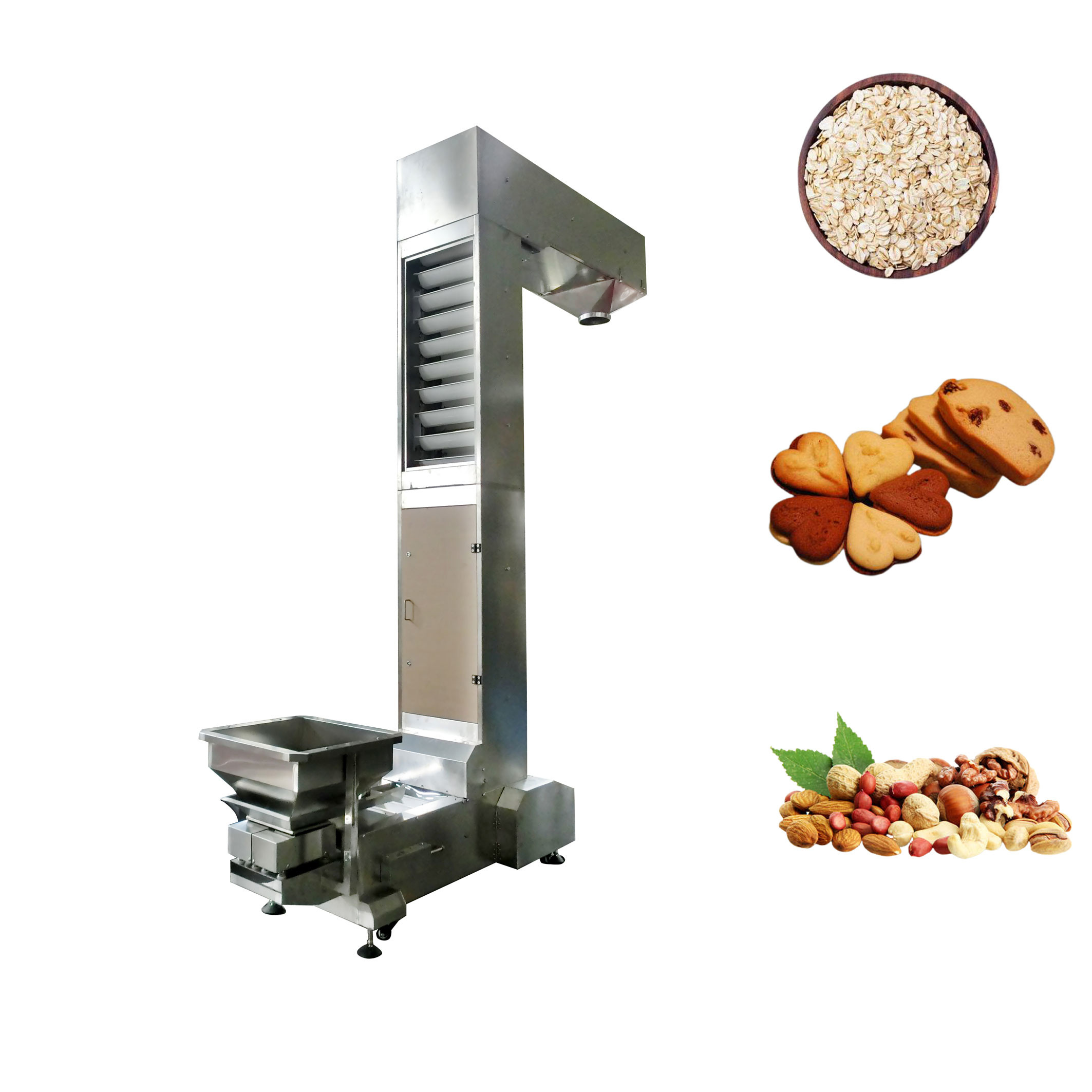 China Oatmeal Cookies Nuts Transport Z Type Bucket Conveyor CE Certification wholesale